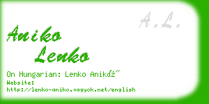 aniko lenko business card